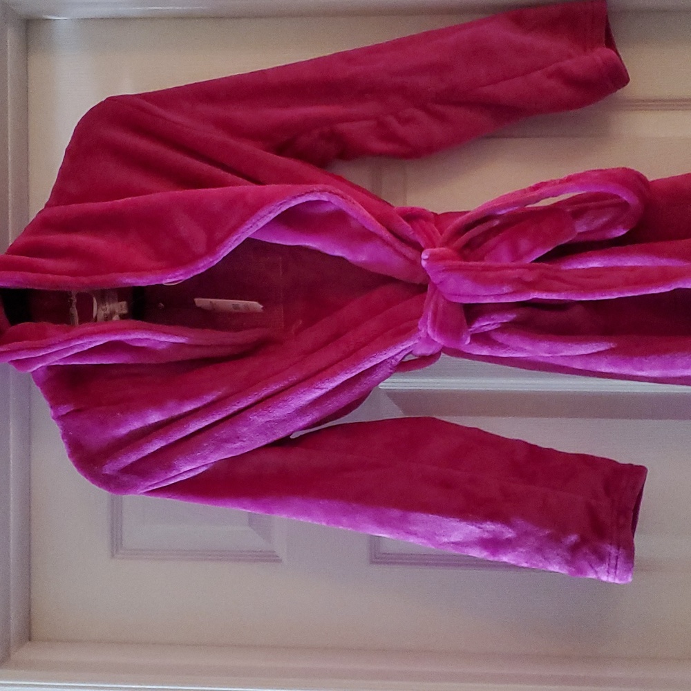 Juicy Couture Dump Him Plush Pink Robe - Picture 3 of 5
